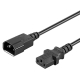 Kaltger�te Verl�ngerung Stecker C14, Buchse C13 schwarz